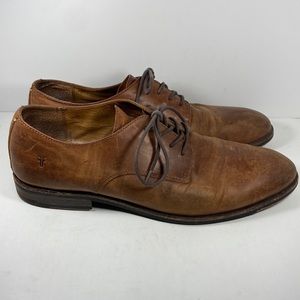 Frye Sam Derby Men’s Cognac Lace Up Loafers Size 12